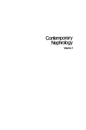 Contemporary Nephrology: Volume 4