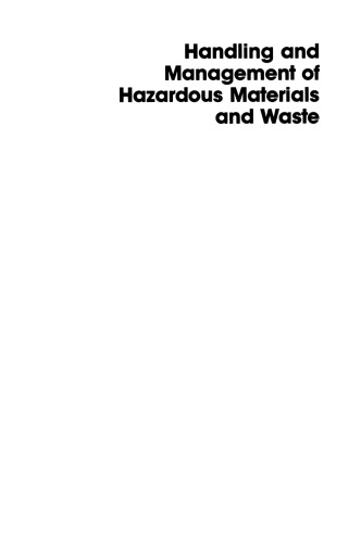 Handling and Management of Hazardous Materials and Waste