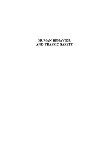 Human Behavior and Traffic Safety
