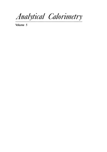 Analytical Calorimetry: Volume 5