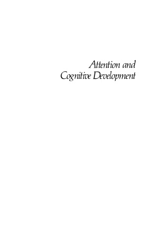 Attention and Cognitive Development