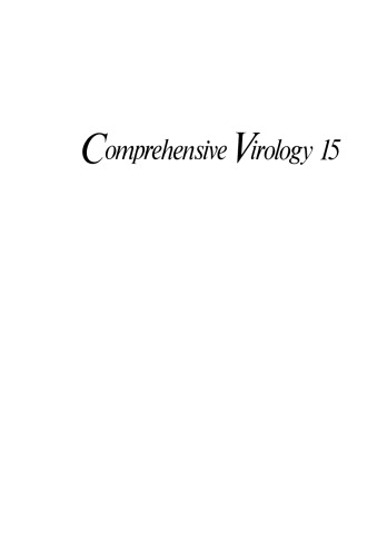 Comprehensive Virology: Vol 15: Virus-Host Interactions Immunity to Viruses