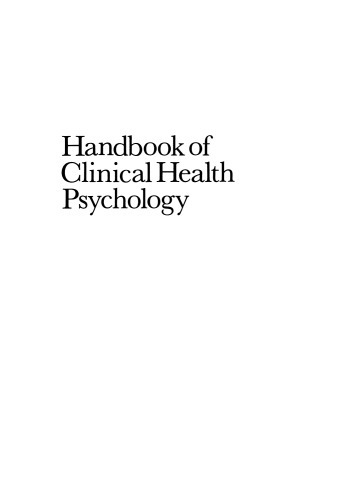Handbook of Clinical Health Psychology