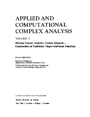 Applied & Computational Complex Analysis
