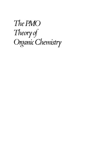 The PMO Theory of Organic Chemistry