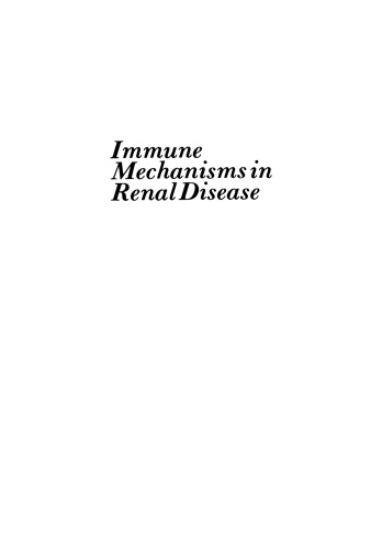Immune Mechanisms in Renal Disease