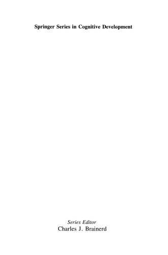 Adult Cognition: An Experimental Psychology of Human Aging