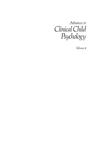 Advances in Clinical Child Psychology