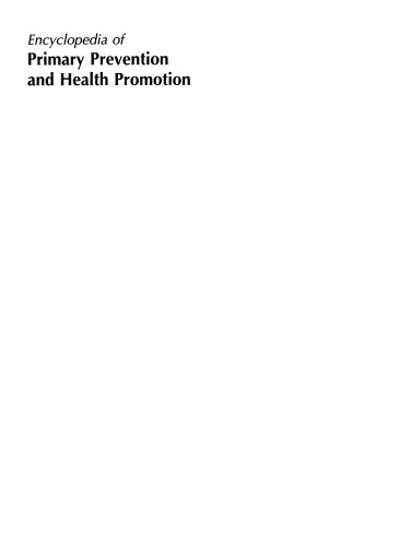 Encyclopedia of Primary Prevention and Health Promotion