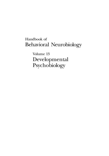 Developmental Psychobiology