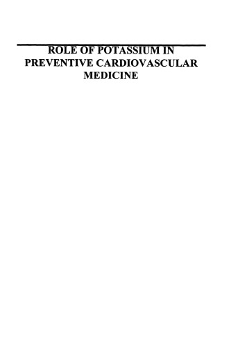 Role of Potassium in Preventive Cardiovascular Medicine