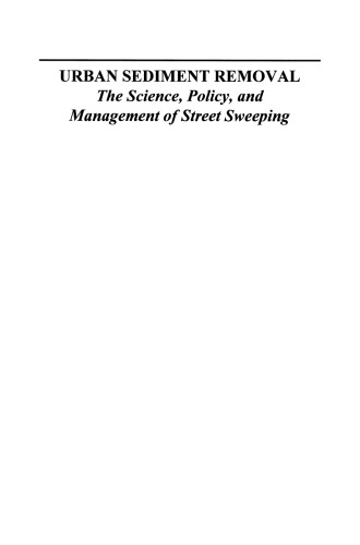 Urban Sediment Removal: The Science, Policy, and Management of Street Sweeping