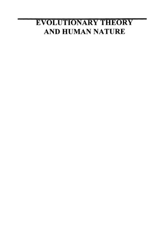 Evolutionary Theory and Human Nature