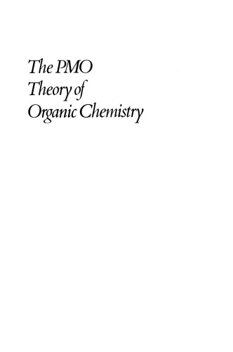 The PMO Theory of Organic Chemistry