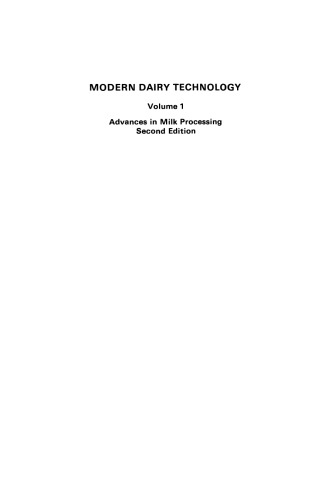 Robinson: Modern Dairy Technology: Volume 1 Advances in Milk Processing