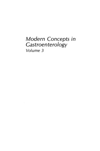 Modern Concepts in Gastroenterology