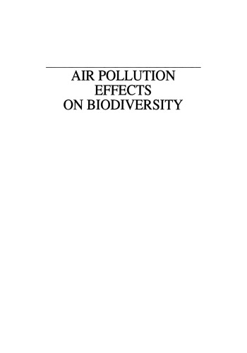 Air Pollution Effects on Biodiversity