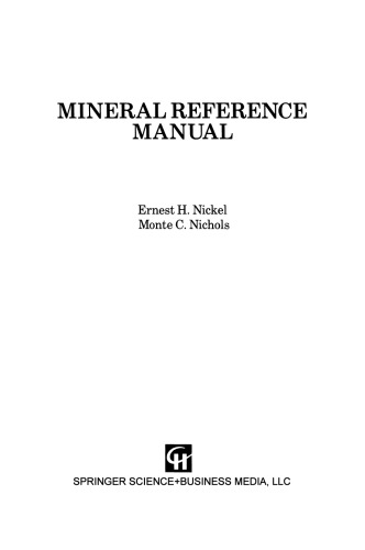Mineral Reference Manual