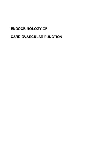 Endocrinology of Cardiovascular Function