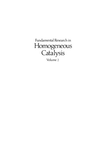 Fundamental Research in Homogeneous Catalysis: Volume 2