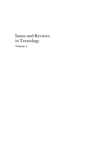 Issues and Reviews in Teratology: Volume 2