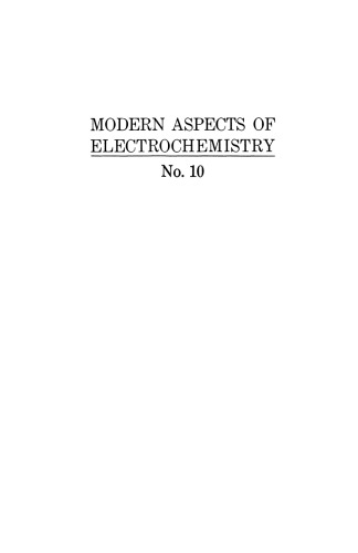 Modern Aspects of Electrochemistry