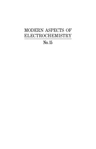 Modern Aspects of Electrochemistry: No. 15