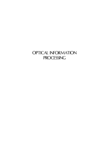 Optical Information Processing