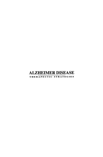 Alzheimer Disease: Therapeutic Strategies