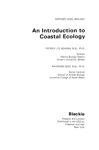 An introduction to Coastal Ecology