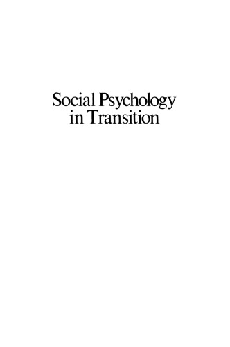 Social Psychology in Transition