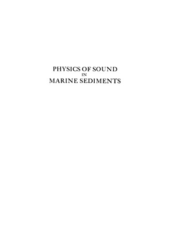 Physics of Sound in Marine Sediments