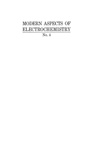 Modern Aspects of Electrochemistry No. 4