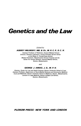 Genetics and the Law