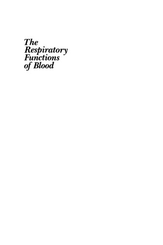 The Respiratory Functions of Blood