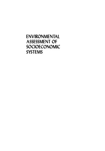 Environmental Assessment of Socioeconomic Systems