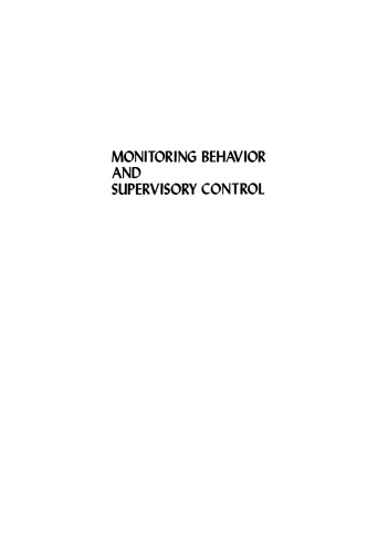 Monitoring Behavior and Supervisory Control