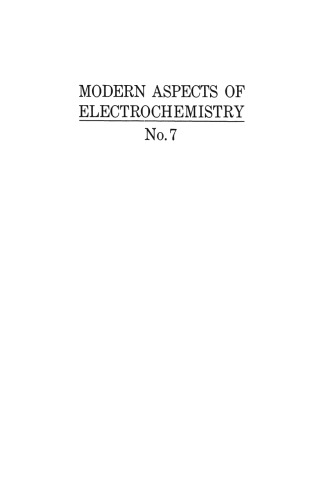 Modern Aspects of Electrochemistry No. 7