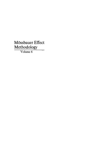 Proceedings of the Sixth Symposium on Mössbauer Effect Methodology New York City, January 25, 1970