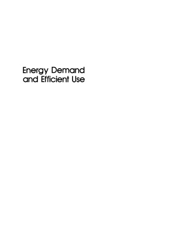Energy Demand and Efficient Use