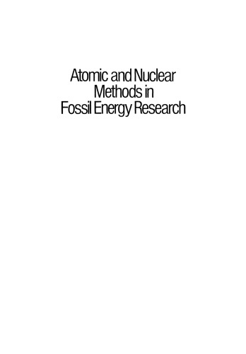 Atomic and Nuclear Methods in Fossil Energy Research