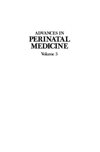 Advances in Perinatal Medicine: Volume 3