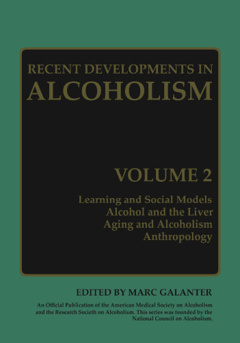 Recent Developments in Alcoholism: Volume 2