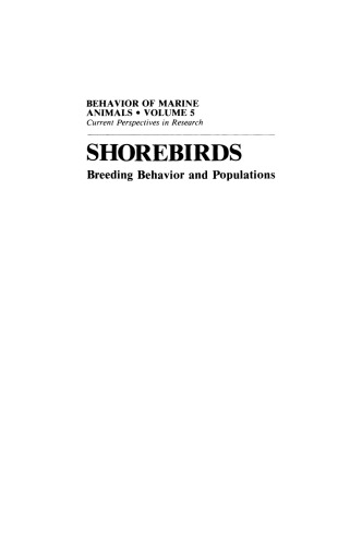 Shorebirds: Breeding Behavior and Populations