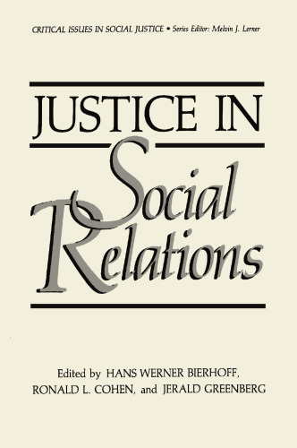Justice in Social Relations