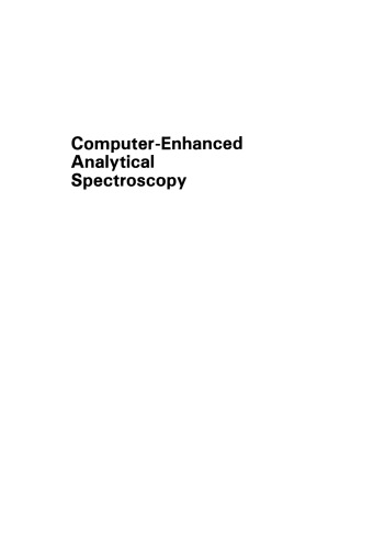 Computer-Enhanced Analytical Spectroscopy