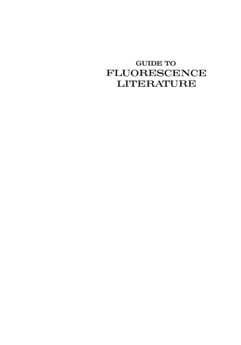 Guide to Fluorescence Literature