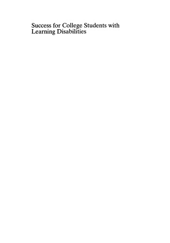 Success for College Students with Learning Disabilities