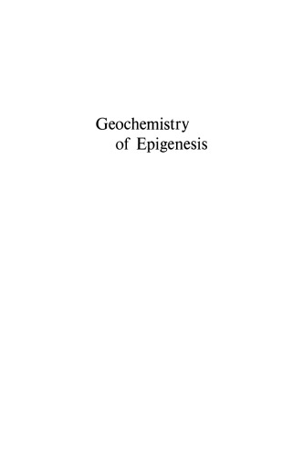 Geochemistry of Epigenesis