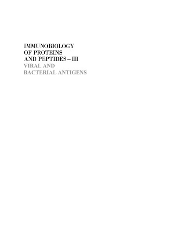 Immunobiology of Proteins and Peptides—III: Viral and Bacterial Antigens
